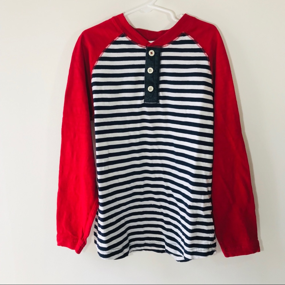 Hanna Andersson Long Sleeve Boys Henley 140/US 10